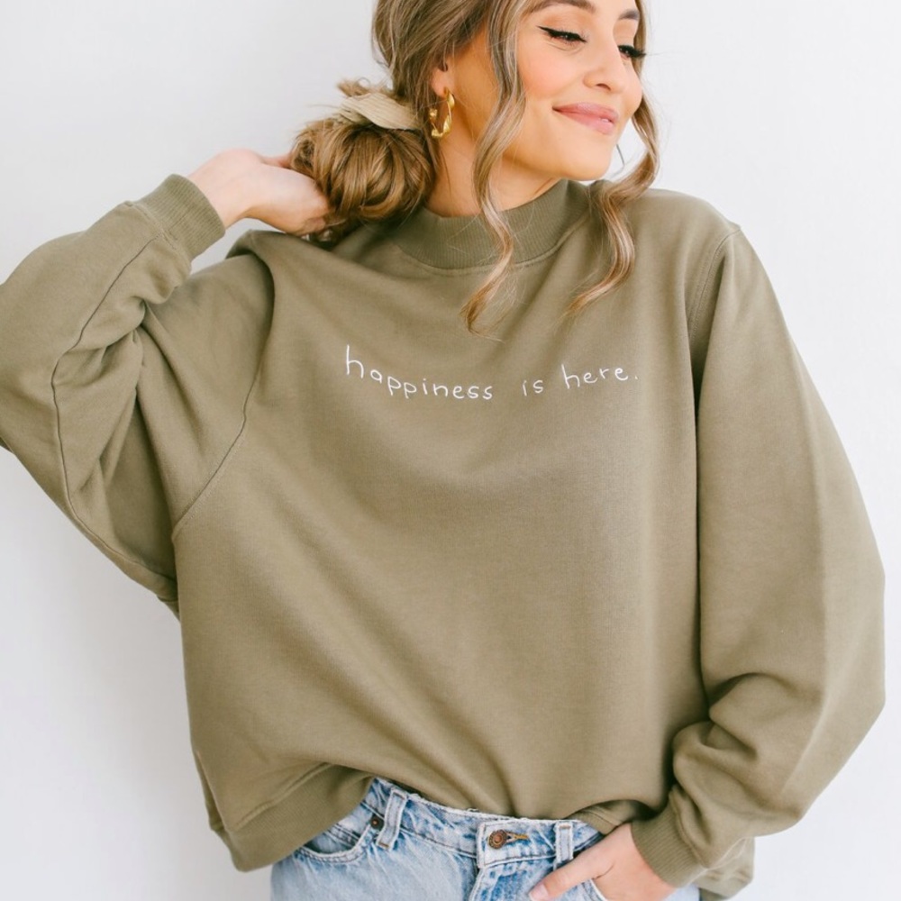 Kristin Made Happiness is Here Crewneck